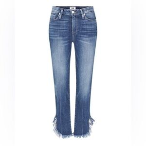 Paige Sz 24 Hoxton Straight Ankle 27” Designer Premium Denim Blue Jean EUC